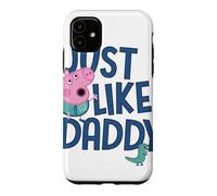 Custodia per iPhone 11 Peppa Pig Just Like Daddy Festa del papà