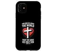 Custodia per iPhone 11 Per Dio così amato il mondo Giovanni 3:16 Scrittura