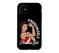 Custodia per iPhone 11 Peruvian Girl Tee Heritage Perù Latina Donne Forti