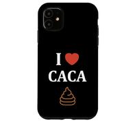 Custodia per iPhone 11 Péteur prout j'aime le caca Humour i love caca