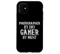 Custodia per iPhone 11 Photographer By Day Gamer By Night PC Gaming Photography