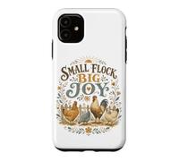 Custodia per iPhone 11 Piccolo gregge Big Joy Backyard Chicken Farm Amante