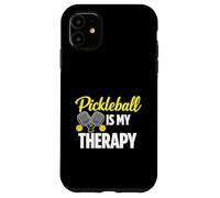 Custodia per iPhone 11 "Pickleball My Therapy" Divertente Sport Happy Citazione