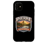 Custodia per iPhone 11 Pierre South Dakota Souvenir Città Stato Capitale Vintage
