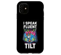 Custodia per iPhone 11 Pinball Machine Player I Speak Fluent Tilt Arcade