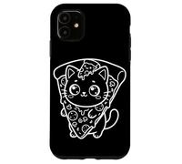 Custodia per iPhone 11 Pizza Gatto Kawaii