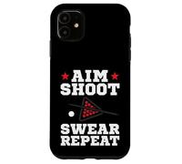 Custodia per iPhone 11 Pool Playing Aim Shoot Swear Repeat Pool Playing Billiards