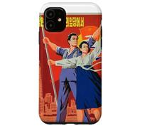 Custodia per iPhone 11 Poster di propaganda della Corea del Nord, divertente