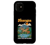 Custodia per iPhone 11 Poster retrò della terra dei laghi e dei vulcani del Nicaragua