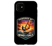 Custodia per iPhone 11 Powered By Wind And Salt Windfurfer Windsurf Amante Scherzo