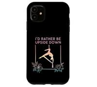 Custodia per iPhone 11 Preferirei essere sottosopra, volare yoga aereo, sete aeree
