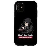 Custodia per iPhone 11 Preferisco Anime Antisociale Anime Ragazza Ramen Amante
