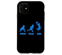 Custodia per iPhone 11 Pregare Gioca Vincere Giocatore di Basket Kid Cristianesimo Fede