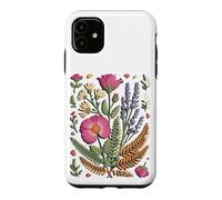 Custodia per iPhone 11 Pressed Wildflower Meadow Florist Botanical Art