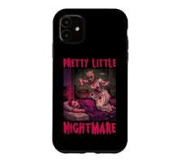 Custodia per iPhone 11 Pretty Little Nightmare Dark Humor Pulp Horror Donne adulte