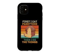 Custodia per iPhone 11 Prima Mangio Panettone Poi Faccio Le Cose Panettone Vintage