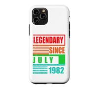 Custodia per iPhone 11 Pro 44° compleanno leggendario dal luglio 1982 frase di compleanno