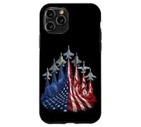 Custodia per iPhone 11 Pro 4th of July Fighter Jet US Flag American Military Planes