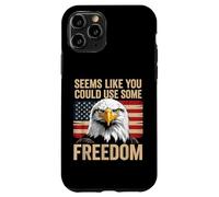 Custodia per iPhone 11 Pro 4th of July US Flag Eagle You Could Use Some Freedom Meme