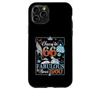 Custodia per iPhone 11 Pro 66th Birthday Women Cheers to 66 Years Fabulous Since 1960