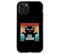 Custodia per iPhone 11 Pro 67 Maglietta meme Cat 6 7 Gesto della mano Adolescenti Slang Six Seven