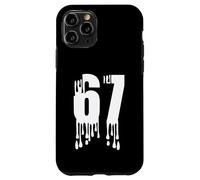 Custodia per iPhone 11 Pro 67 Numero gocciolante Stile Bold Minimal Graphic Design