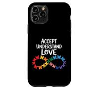Custodia per iPhone 11 Pro Accetta Comprendi Amore Consapevolezza Autismo Infinity Butterfly