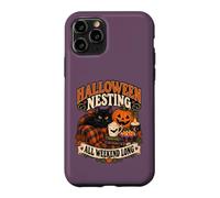 Custodia per iPhone 11 Pro Accogliente weekend casalingo con zucca di Halloween
