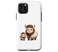 Custodia per iPhone 11 Pro Adorabile design con yak e vitello in stile cartone animato