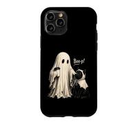 Custodia per iPhone 11 Pro Adorabile Vintage Ghost Boo-p! per un gatto nero Halloween Ragazze