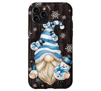 Custodia per iPhone 11 Pro Aesthetic Snowflake Pattern With Snowman And Winter Gnome