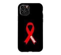 Custodia per iPhone 11 Pro Aids Warrior - Maglia con nastro rosso per la consapevolezza dell'HIV, Giornata mondiale dell'AIDS