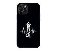 Custodia per iPhone 11 Pro Aikido Kanji Battito cardiaco Pulse Arti Marziali Formazione
