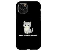 Custodia per iPhone 11 Pro Al mio gatto non piace il presidente vuole morderlo in modo divertente
