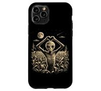 Custodia per iPhone 11 Pro Alien Heart Hand Sign Cute UFO Extraterrestre Love