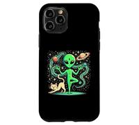 Custodia per iPhone 11 Pro Alieno Fare Yoga - Yoga Posa - Spazio - Plancton