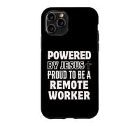 Custodia per iPhone 11 Pro Alimentato da Gesù Orgoglioso di essere cristiano lavoratore remoto