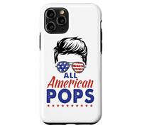 Custodia per iPhone 11 Pro All American Pops Grandpa Sunglasses USA Flag 4th of July