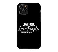 Custodia per iPhone 11 Pro Ama Dio, Ama le Persone - Messaggio Spirituale