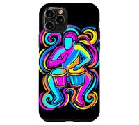 Custodia per iPhone 11 Pro Amante del bongo Musica retrowave