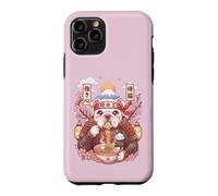 Custodia per iPhone 11 Pro American Bulldog Samurai Giappone Kawaii Grafica Ramen Pasta