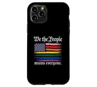 Custodia per iPhone 11 Pro American Flag Gay Pride Month We The People Means Everyone