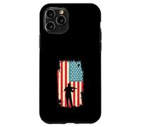Custodia per iPhone 11 Pro American Flag Violinista Orchestra String Instrument