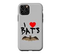 Custodia per iPhone 11 Pro Amo i pipistrelli I Heart Bat s
