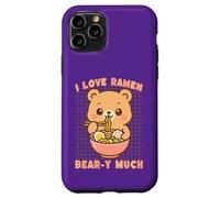 Custodia per iPhone 11 Pro Amo i ramen Bear-y Much Kawaii Bear Noodles