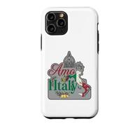 Custodia per iPhone 11 Pro Amo Italia Firenze Cupola Mappa Limoni Uva Grafica Vintage