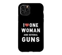 Custodia per iPhone 11 Pro Amo una donna e diverse pistole Uomini divertenti