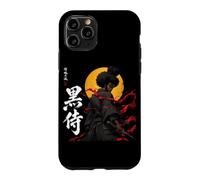 Custodia per iPhone 11 Pro Anime africano Samurai Fighter Katana Guerriero Radici Nere