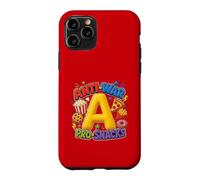 Custodia per iPhone 11 Pro Anti-War Pro-Snacks Funny Peace Food Graphic Rosso