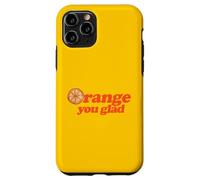 Custodia per iPhone 11 Pro Arancia, sei contento, illustrazione, zesty